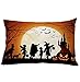 Euone 3050cm Halloween Square Pillow Cover Cushion Case Pillowcase Zipper Closure (I)