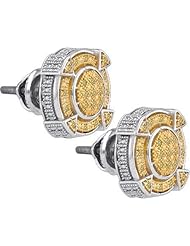 0.15CTW-DIA MICRO-PAVE EARRINGS