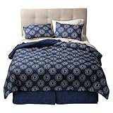 Home Medallion Duvet Set - Navy (King)