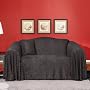 Plush Animal Sofa Throw Slipcover in Ebony by Sure-Fit