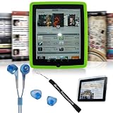 Premium Green Soft Silicone Gel Skin Cover Case for Apple iPad WiFi / 3G 16GB 32GB 64GB + Includes a 4-inch eBigValue