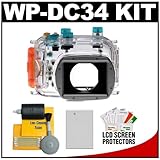 Canon WP-DC34 Waterproof Underwater Housing Case for PowerShot G11 & G12 Digital Camera with Battery + Cleaning Accessory Kit