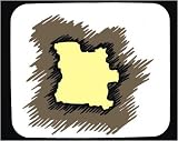 Mouse Pad with Angola, geographical, map, outline, geography, region, place, land