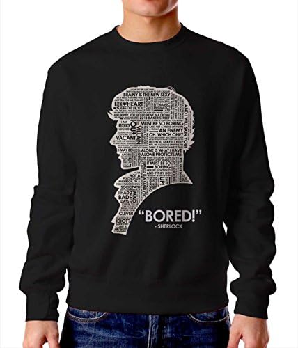 Sherlock Holmes Quotes Sweater Unisex Adults Black S Aq