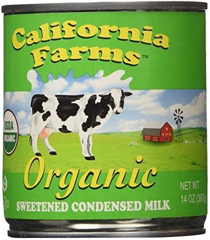 California Farms Organic Sweetened Condensed Milk - Green, 14 Oz Can (Pack of 3) by California Farms