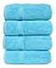 SALBAKOS - Premium 4 Piece Bath Towel Set, Made with 100% Turkish Cotton, Quick Drying, Highly Absorbent & Comfy Towels for Spa & Hotel | 27