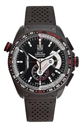 TAG Heuer Men s CAV5185 FT6020 Grand Carrera Automatic Chronograph Black Dial Watch