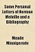 Search : Some Personal Letters of Herman Melville and a Bibliography