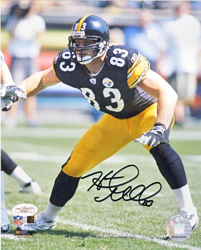 Heath Miller Autographed Steelers 8x10 Photo (Blocking) w/ JSA COA