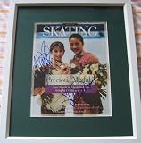 Michelle Kwan & Tara Lipinski autographed Skating magazine cover matted & framed