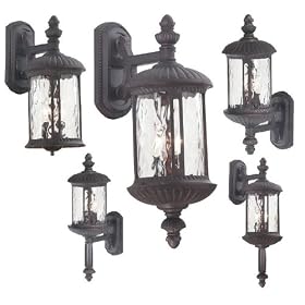 Kenroy Home 3496 Granada Small Wall Lantern, Gilded Copper