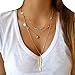 Ularmo 2015 Women Multilayer Irregular Crystal Gold Pendant Chain Statement Necklace