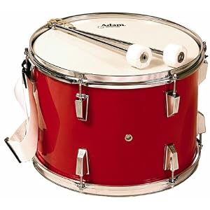 Adam Red Tenor Marching Band Drum w  Beaters and Straps by 