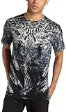Affliction Young Men's Burn T-Shirt,Black,Large
