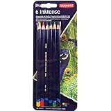 Derwent Drawing Pencils, Inktense, 4mm Core, Watercolor, 6 Per Pack (0700927)