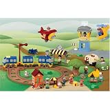 Step2 MainStreet Village On the Go Travel Collection - Step 2 Little People Travel Set Includes FunFlights Airport, Crawly Critter Campsite, and All Aboard Railroad Train Set