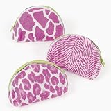 Vinyl Pink And White Animal Print Coin Purses (1 dz)