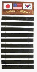 Deluxe Martial Arts Belt Display, 10 Slat Style
