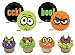 24 Scary Monster Eyes Cupcake Rings with 4 Creepy Eyes Mylar Balloons