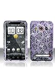 HTC Evo 4G Full Diamond Graphic Case - Purple Leopard