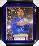 Urban Meyer Florida Gators - National Championship Trophy - Custom Framed Autographed 16x20 Photograph with 06 NATL CHAMPS Inscription