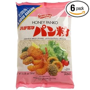 Shirakiku Panko Breadcrumbs, 12.35-Ounce Bags (Pack of 6) by Shirakiku