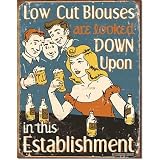 Schonberg - Low Cut Blouses Tin Sign , 12x16