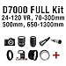 Nikon D7000 Digital SLR Camera 6 Lens Kit with 24-120mm VR, 70-300mm, 500mm, up to 1300mm Tele, 52mm 2X Telephoto, 52mm Wide Angle, 16 GB and More