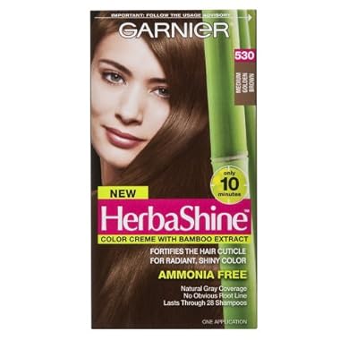 hair color auburn brown. Garnier HerbaShine Haircolor Kit - Medium Golden Brown