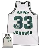 Magic Johnson Signed Authentic Michigan State Jersey Sports Basketball