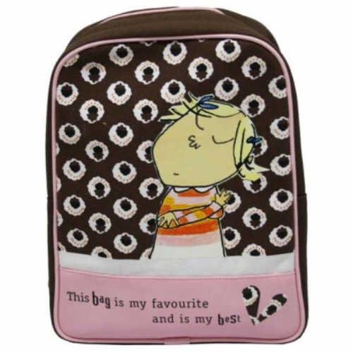 Charlie and Lola Brown & Pink Backpack