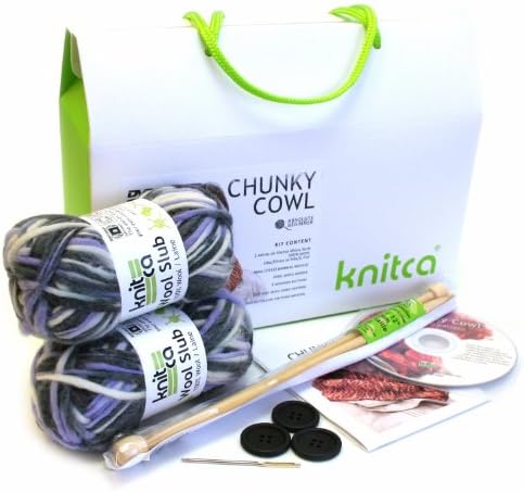 Knitca Chunky Cowl Knitting Kit with DVD - Everything You Need to Learn to Knit! (Vintage)