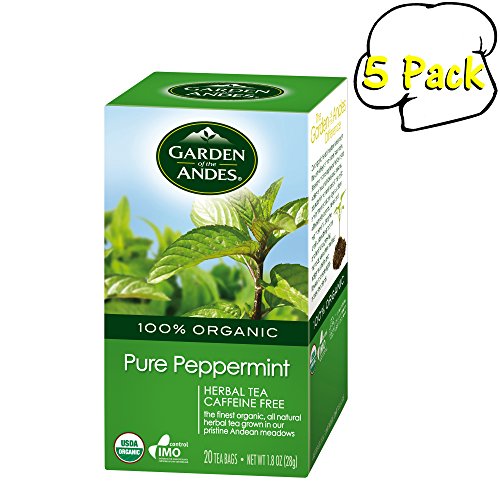 Organic Pure Peppermint Tea, 20 Bags, 5 Per Case