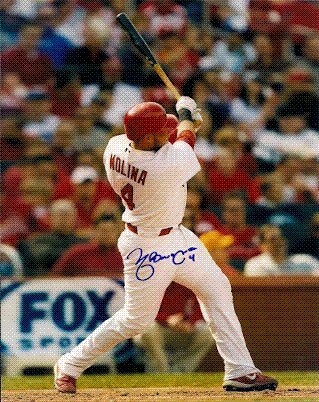 Autographed/Hand Signed Yadier Molina St. Louis Cardinals 8x10 Photo
