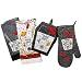 Chinese Take Out Kitchen Towel, Oven Mitt, and Pot Holder - 6 Piece Set