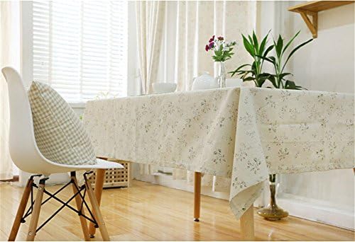 SNW American Country Style Cotton Tablecloth Rectangle Tablecloth Suitable for Dining Table,Computer Desk,Book Desk,Bar,Coffee Table