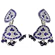 Enamel Earrings Sterling Silver Jewelry 2 inches (erg146)