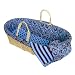 Tadpoles Damask Moses Basket in Blue
