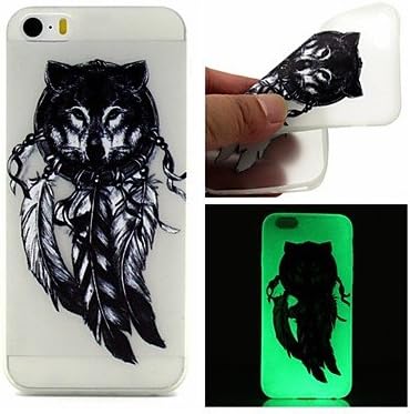 Wolf Feathers Luminous Dream Catcher Pattern Sofe TPU Case for iPhone 6S
