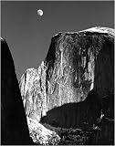 Moon & Half Dome (embossed) photographic art print 90x60cm by Ansel Adams