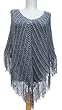 Handmade Maternity Poncho for Petite Women - Artisan Pride - Relaxing Charcoal-Blue (100% Crocheted By Hand)