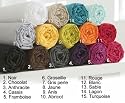 Drap housse 140x190cm GRIS PERLE 2 places 100% Coton 57fils/cm2 - Les Douces Nuits de Maé