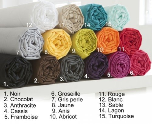 Taie de traversin 45/185cm ANTHRACITE 100% Coton 57fils - Les Douces Nuits de Maé