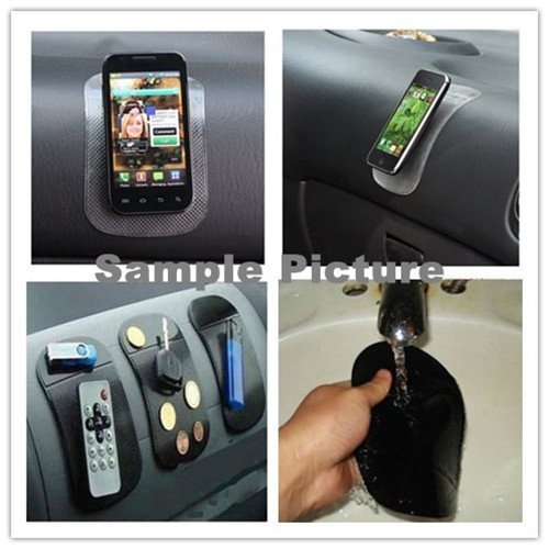 2x Non Slip In Car Holder Sticky Pad Gadget Mat For Mobile Phone iPhone Blackberry Samsung Keys Coins - Clear