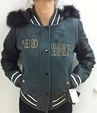 Baby Phat Varsity Wool Bomber Jacket Style 1371bp Charcoal Black Large