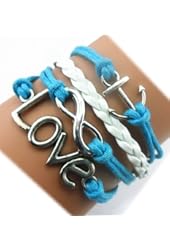 ACUNION&trade; Handmade Puzzle Believe Best Friend Owl Love Sister Birds Blessing Faith Wings Leather Bracelet for Women