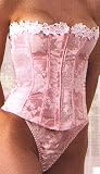 Romantic Edwardian Satin Corset in Pink
