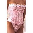 Romantic Edwardian Satin Corset in Pink