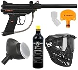 Black Maxx Semi Auto w/ Bottom Line Starter Paintball Gun Kit - Black