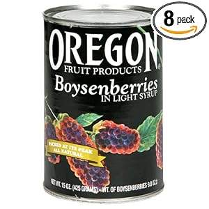Oregon Fruit Boysenberries in Syrup, 15-Ounce Cans (Pack of 8)